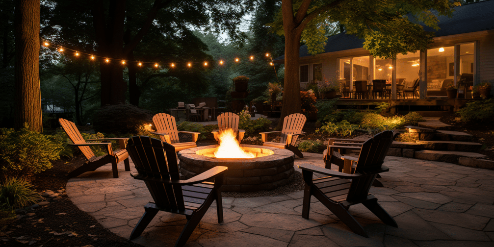 Firepit at a villa