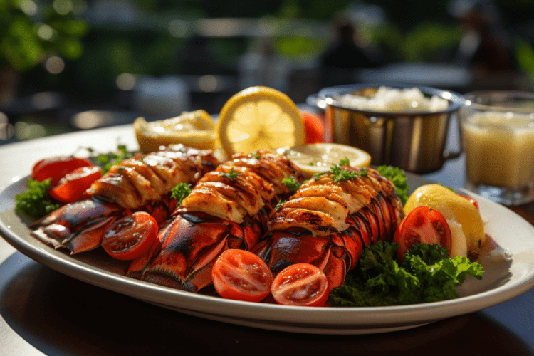 caribbean grilled lobster tails, private chef turks and Caicos , hire a chef providenciales